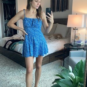 Blue romper adjustable